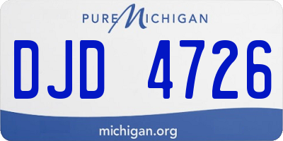 MI license plate DJD4726