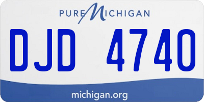 MI license plate DJD4740