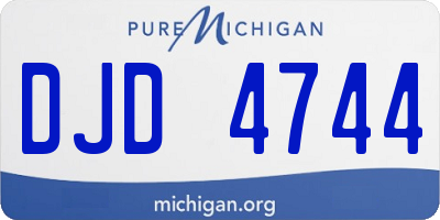 MI license plate DJD4744