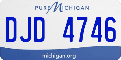MI license plate DJD4746