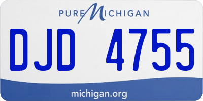 MI license plate DJD4755