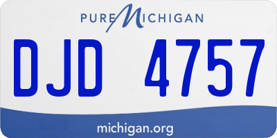 MI license plate DJD4757