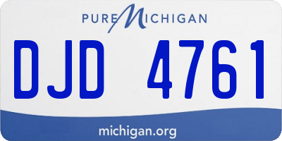 MI license plate DJD4761