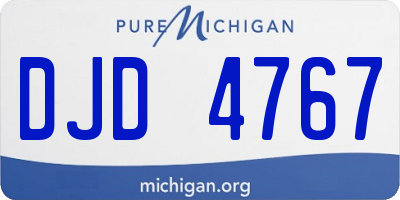 MI license plate DJD4767