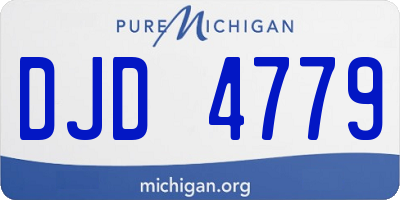MI license plate DJD4779