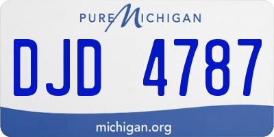 MI license plate DJD4787
