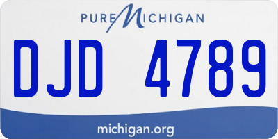 MI license plate DJD4789