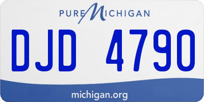 MI license plate DJD4790