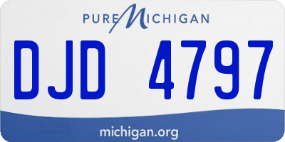 MI license plate DJD4797