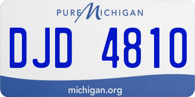 MI license plate DJD4810
