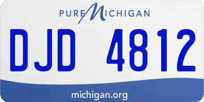 MI license plate DJD4812