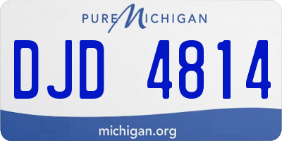 MI license plate DJD4814