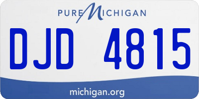 MI license plate DJD4815