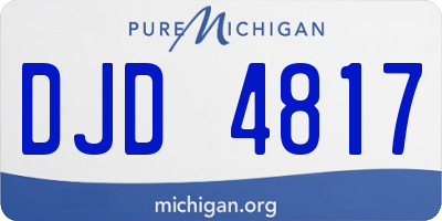 MI license plate DJD4817
