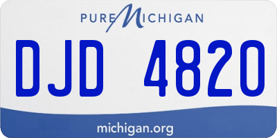 MI license plate DJD4820