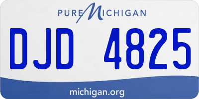 MI license plate DJD4825