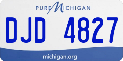 MI license plate DJD4827