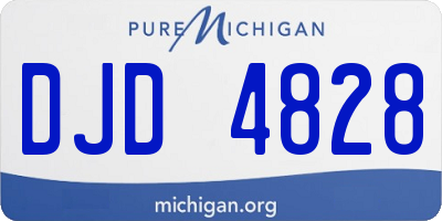MI license plate DJD4828