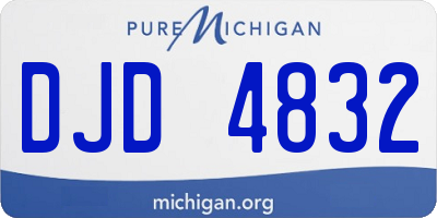 MI license plate DJD4832
