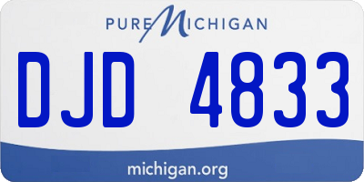 MI license plate DJD4833