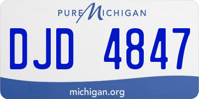 MI license plate DJD4847
