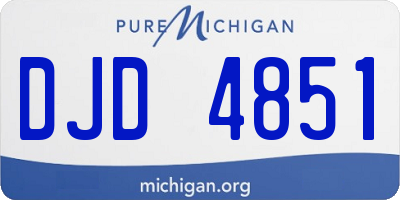 MI license plate DJD4851