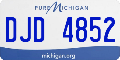 MI license plate DJD4852