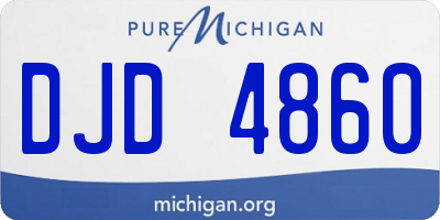 MI license plate DJD4860