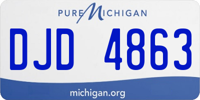 MI license plate DJD4863