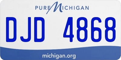 MI license plate DJD4868