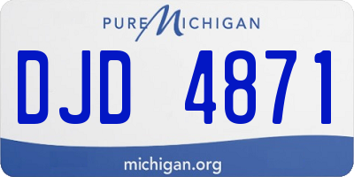 MI license plate DJD4871