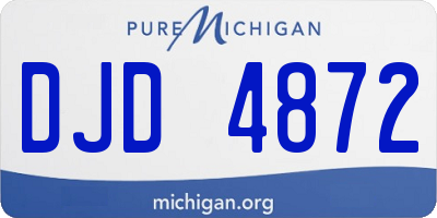 MI license plate DJD4872