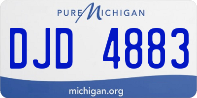 MI license plate DJD4883