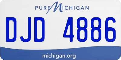 MI license plate DJD4886