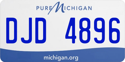 MI license plate DJD4896