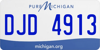 MI license plate DJD4913