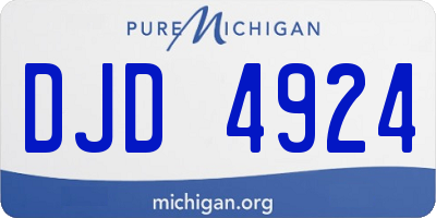 MI license plate DJD4924