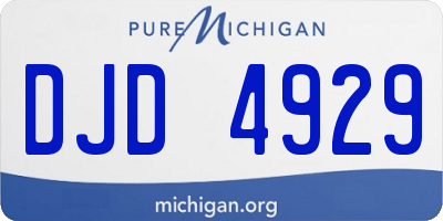 MI license plate DJD4929