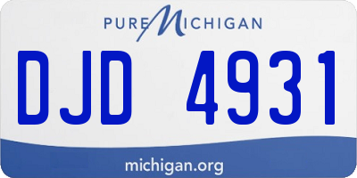 MI license plate DJD4931