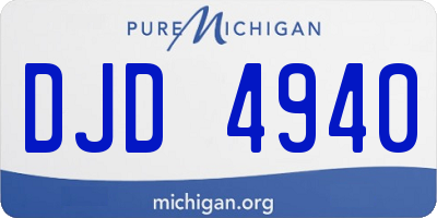 MI license plate DJD4940