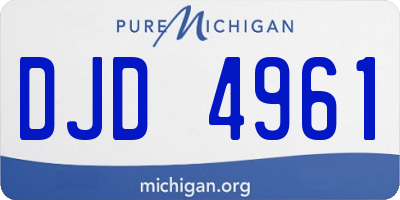 MI license plate DJD4961