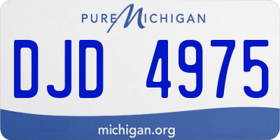 MI license plate DJD4975