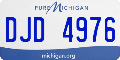 MI license plate DJD4976