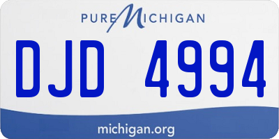 MI license plate DJD4994