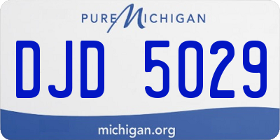 MI license plate DJD5029