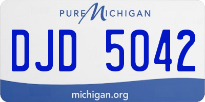 MI license plate DJD5042