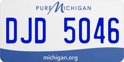 MI license plate DJD5046