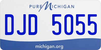 MI license plate DJD5055