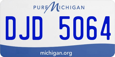 MI license plate DJD5064