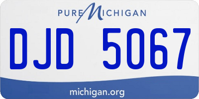 MI license plate DJD5067